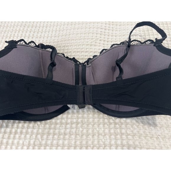 Adore Me Bra Women’s 36DDD Black Gray Lace Padded Underwire - Picture 8 of 14